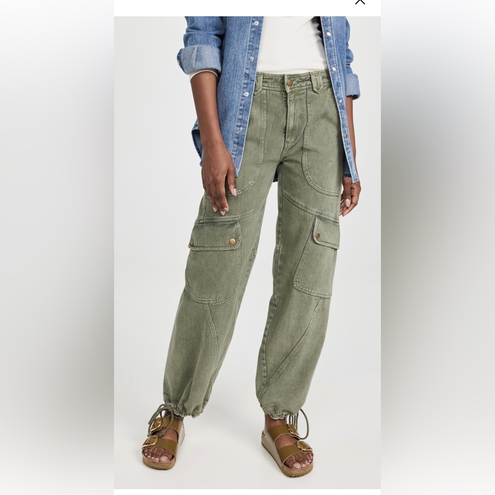 Free People Olive Cargo Pants